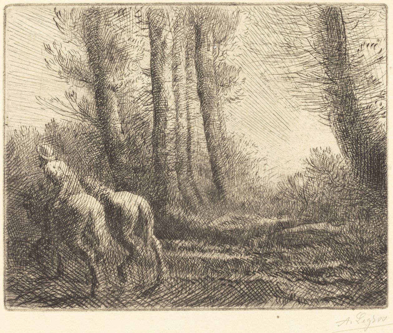 Terugkeer van het ploegen Le retour de labourage door Alphonse Legros