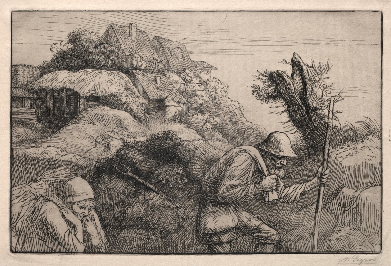 Terugkeer uit het bos (Le Retour du Bois) door Alphonse Legros