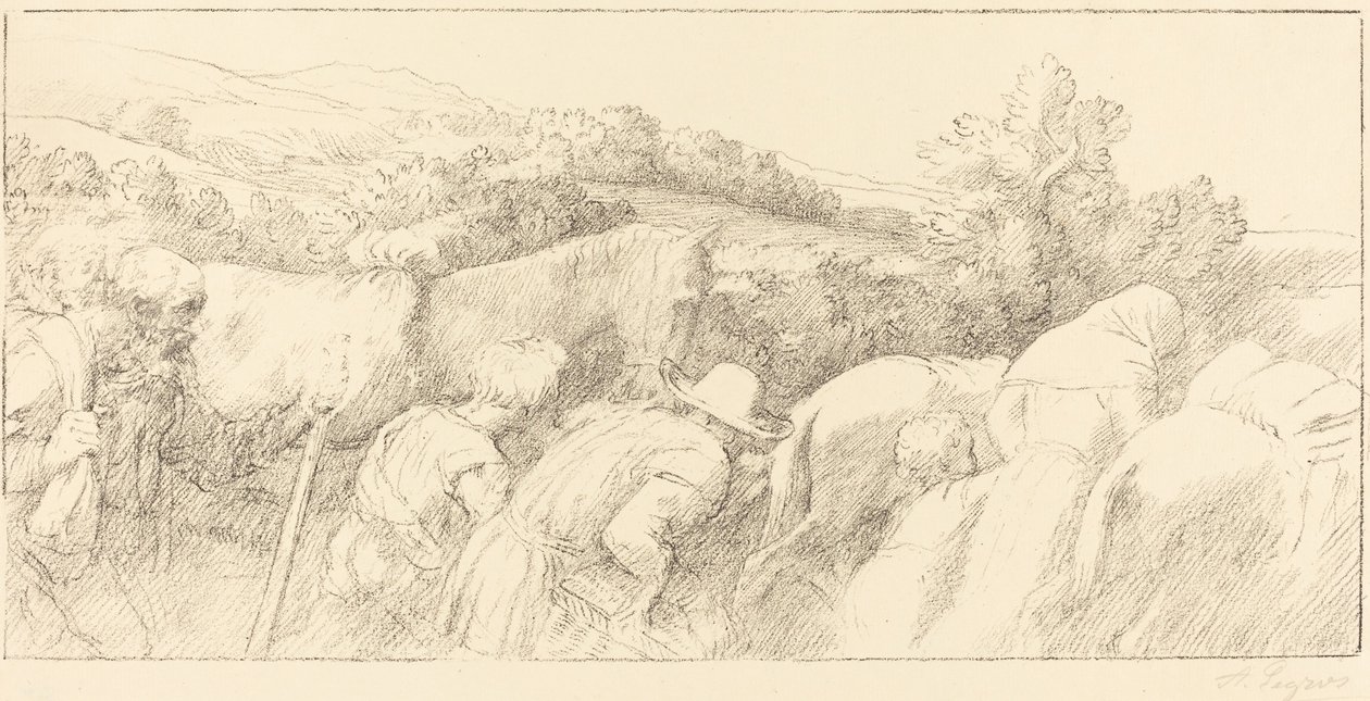Terugkeer van de Boeren (Le retour des paysans) door Alphonse Legros