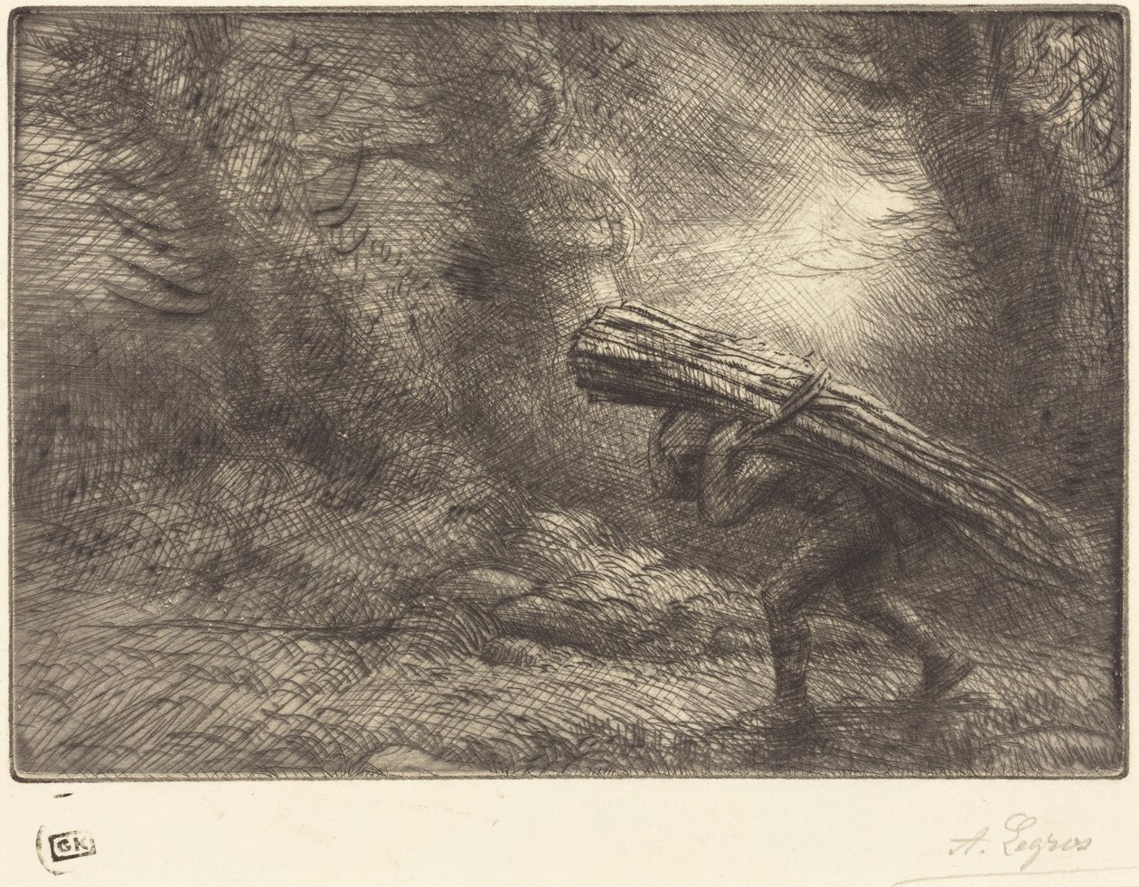 Terugkeer naar het huisje door Alphonse Legros