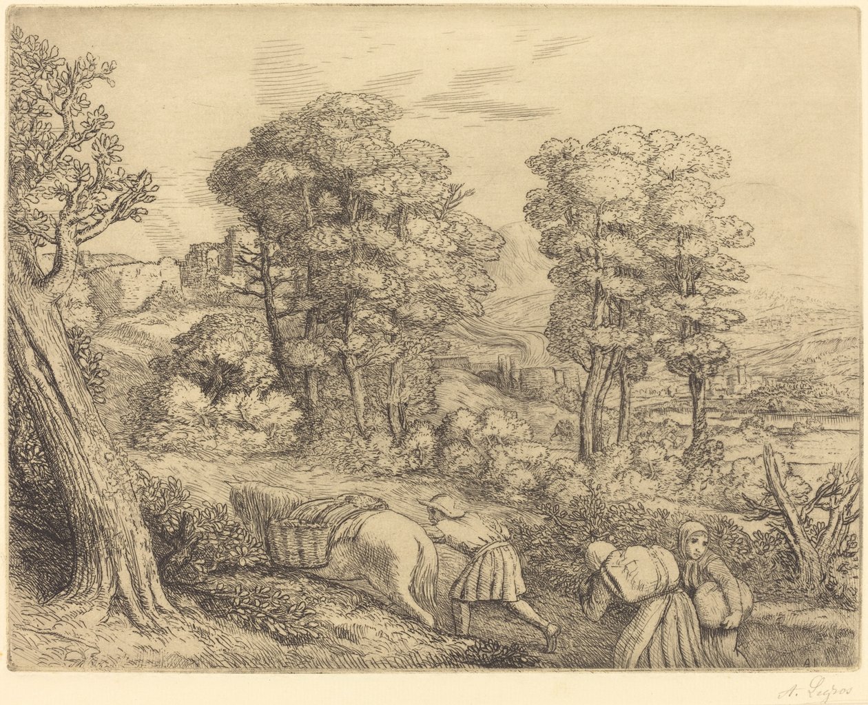 Terugkeer naar de Boerderij door Alphonse Legros