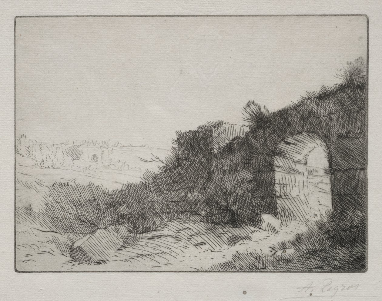 Romeinse ruïnes door Alphonse Legros