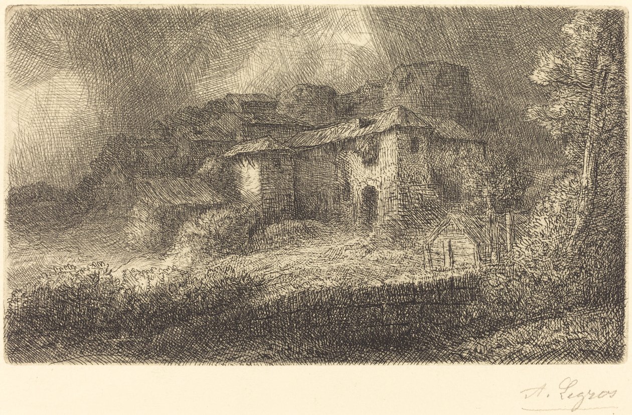 Ruïnes van een kasteel Les ruines du chateau door Alphonse Legros