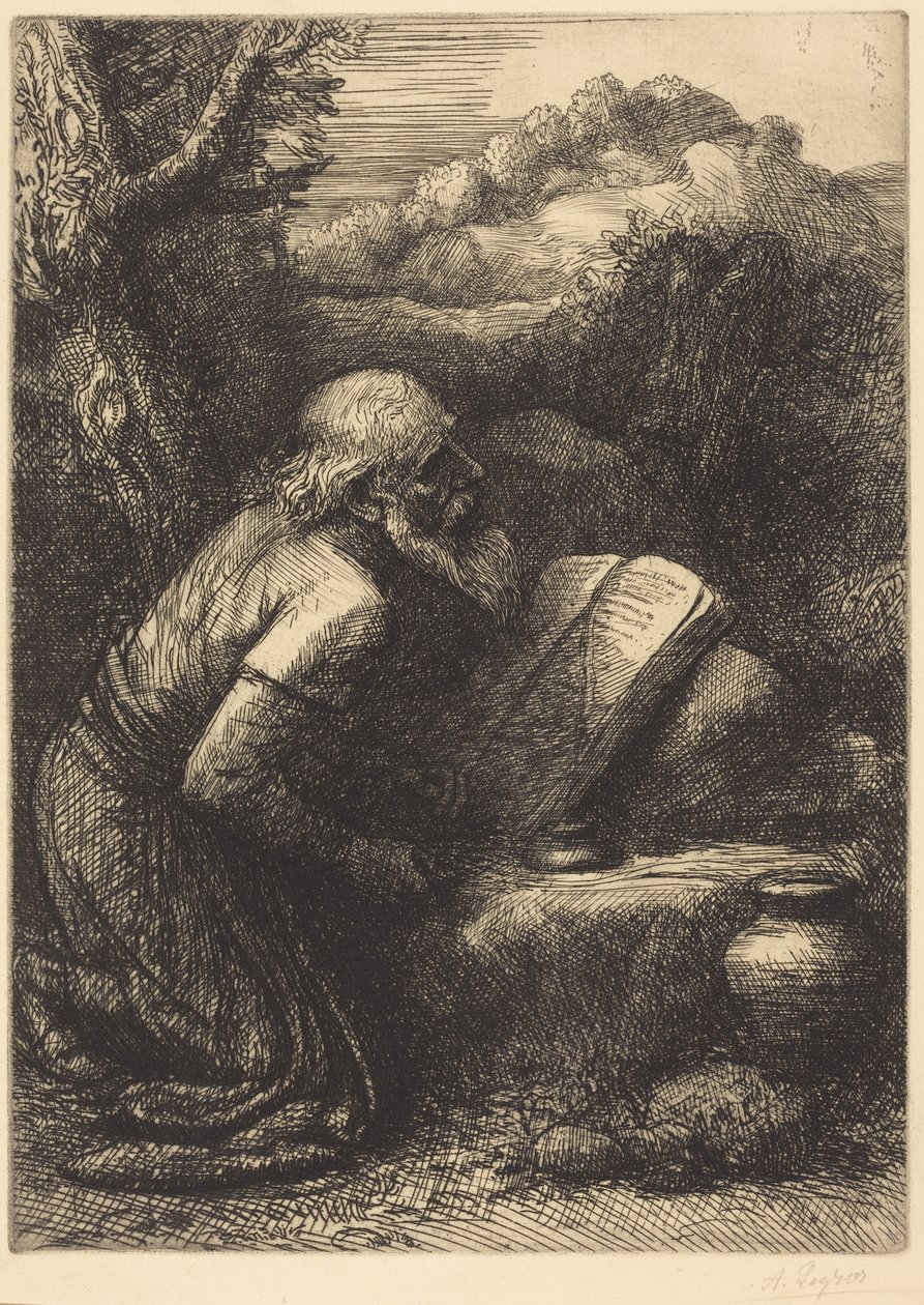 Sint-Hieronymus, 2e plaat door Alphonse Legros