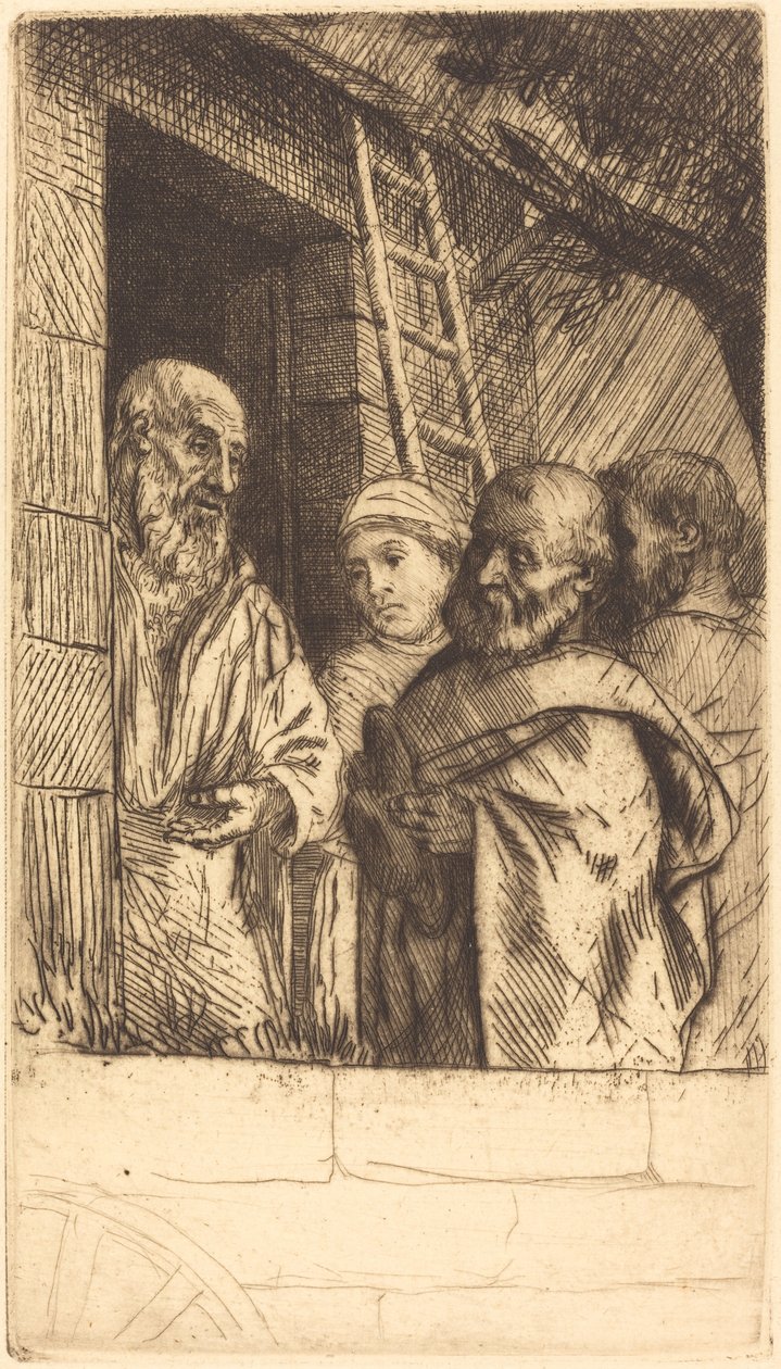 Sint-Pieter en Sint-Paulus bij de Deur van Bonhomme Misere Saint Pierre et Saint... door Alphonse Legros
