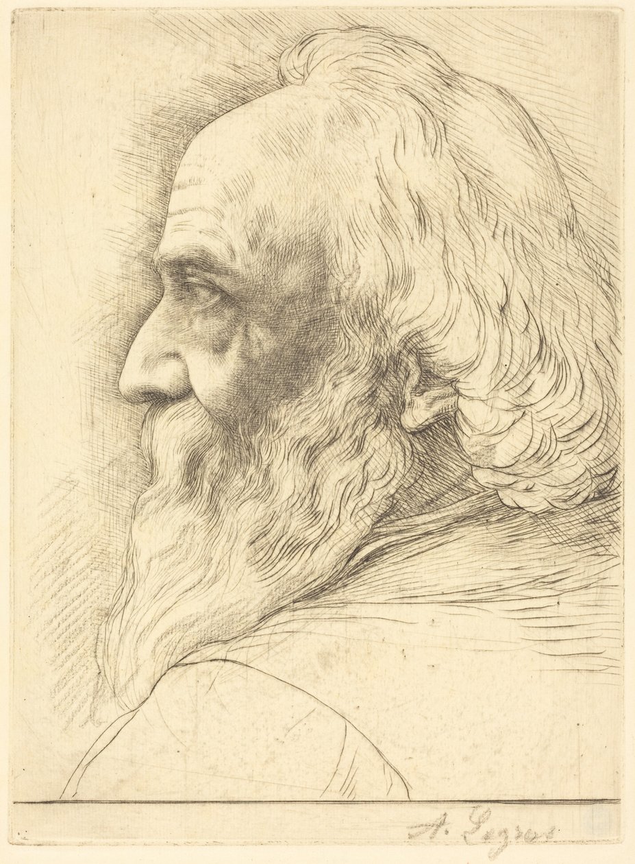 Zelfportret, 12e plaat door Alphonse Legros