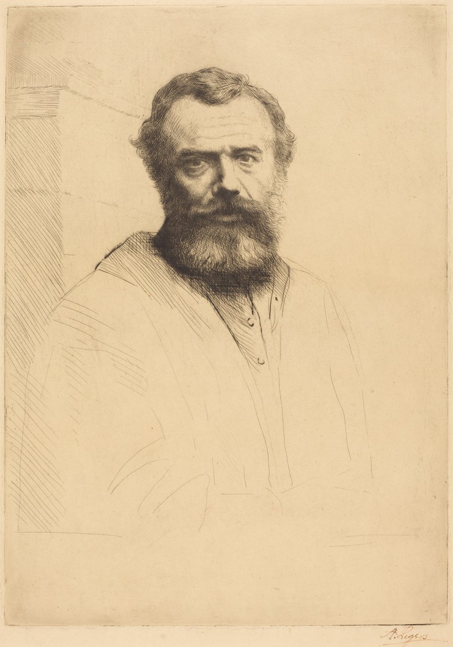 Zelfportret, 3e plaat door Alphonse Legros