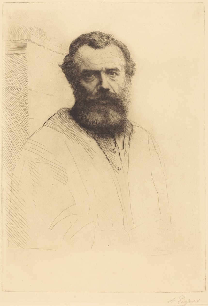 Zelfportret, 3e plaat door Alphonse Legros