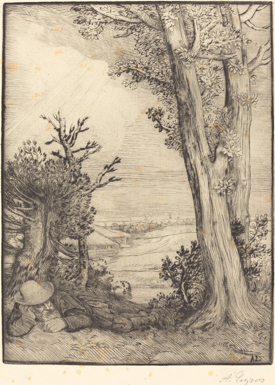 Siësta op het platteland door Alphonse Legros