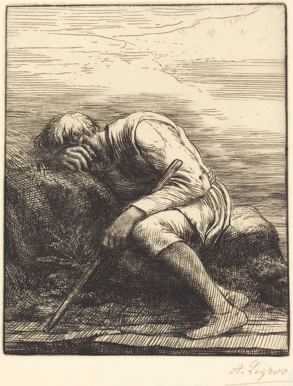 Sinbad de Zeeman (Sinbad le marin) door Alphonse Legros