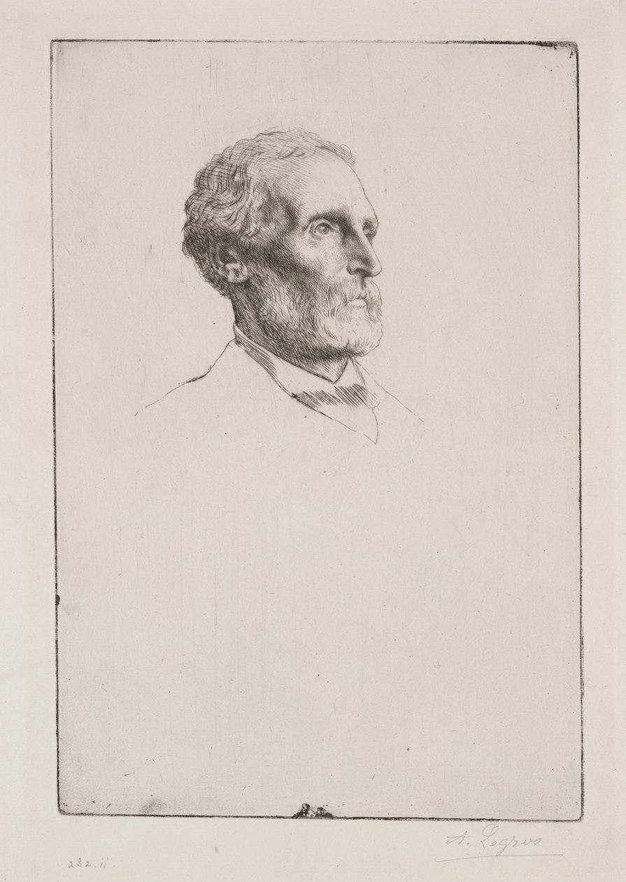Sir Frederick W. Burton door Alphonse Legros