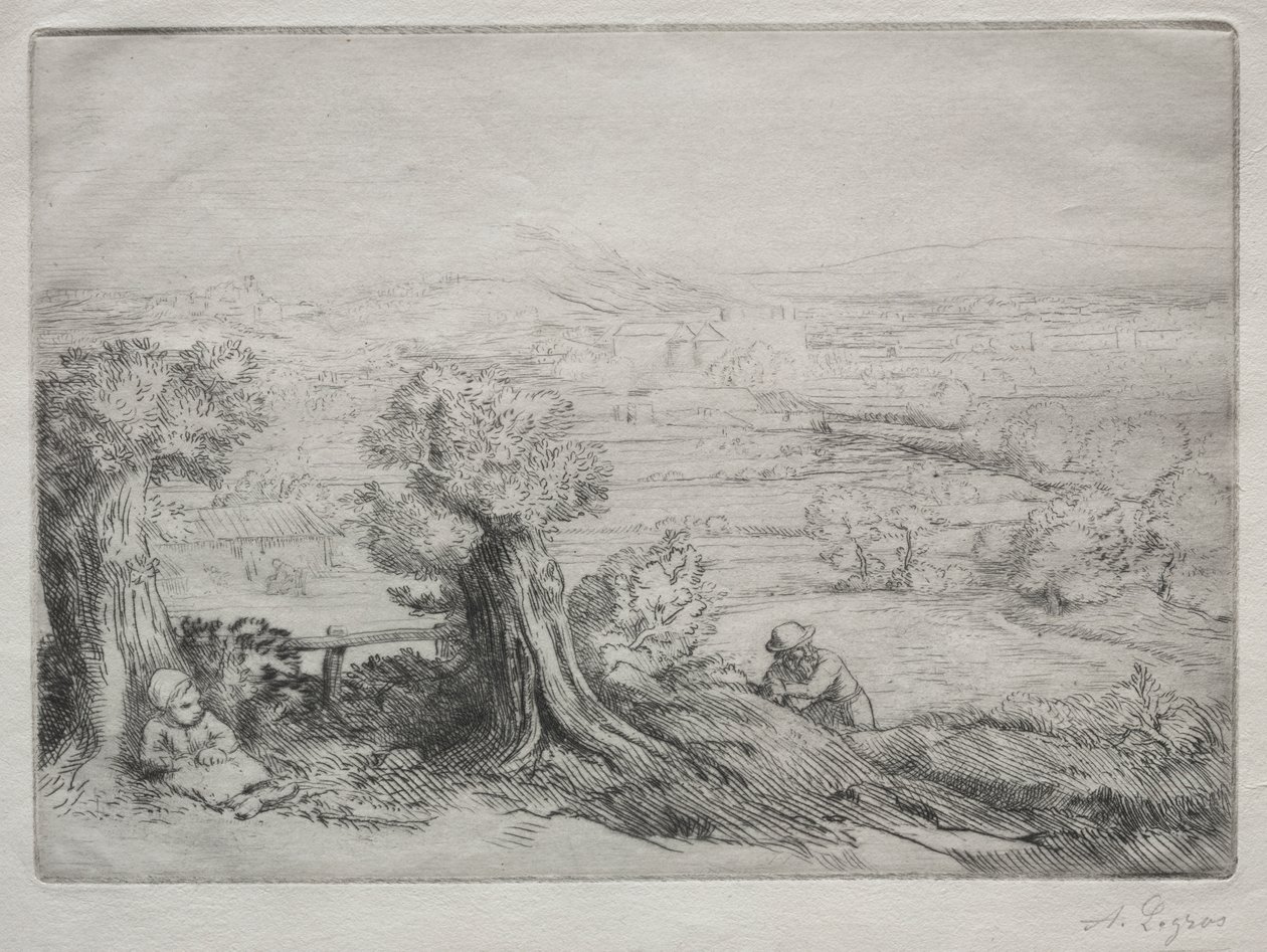 Herinnering aan een vallei in Bourgondië door Alphonse Legros