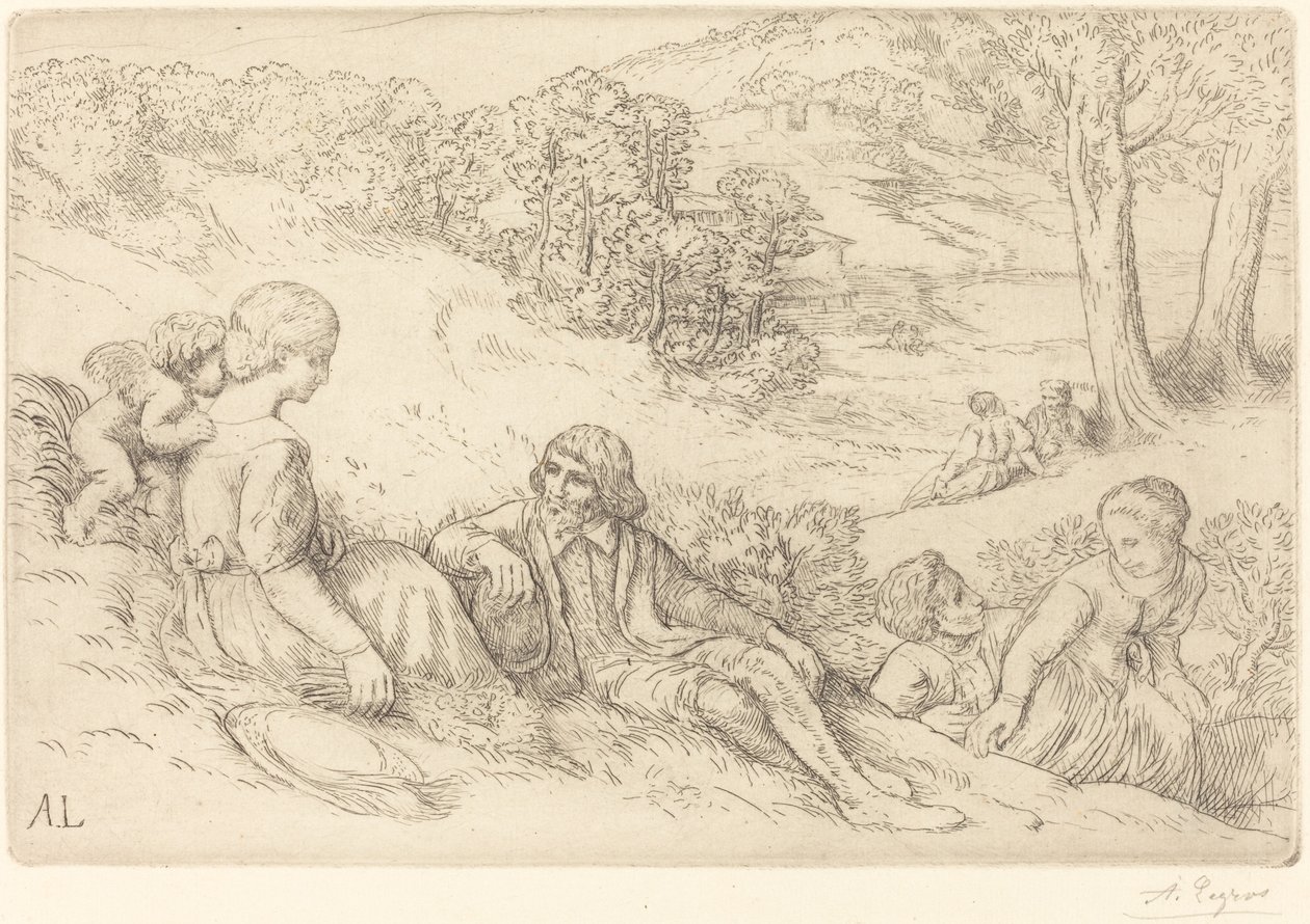 Lente (Le printemps) door Alphonse Legros