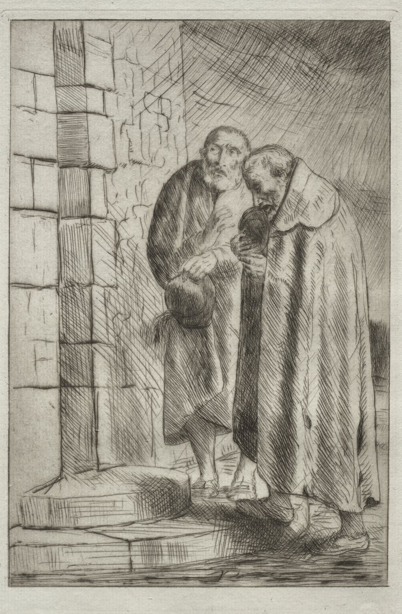 St. Pierre en St. Paul bij de deur van M. Richard door Alphonse Legros