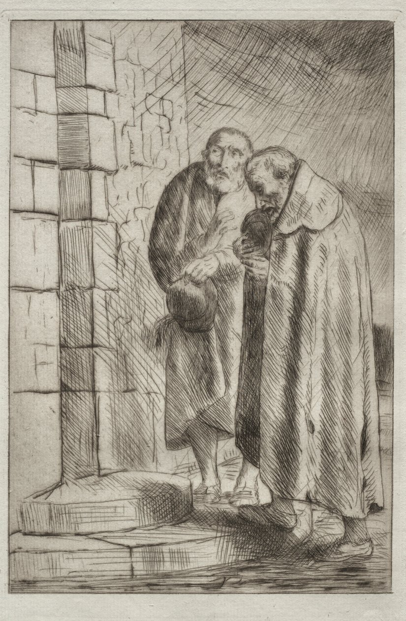 St. Pierre en St. Paul bij de deur van M. Richard door Alphonse Legros