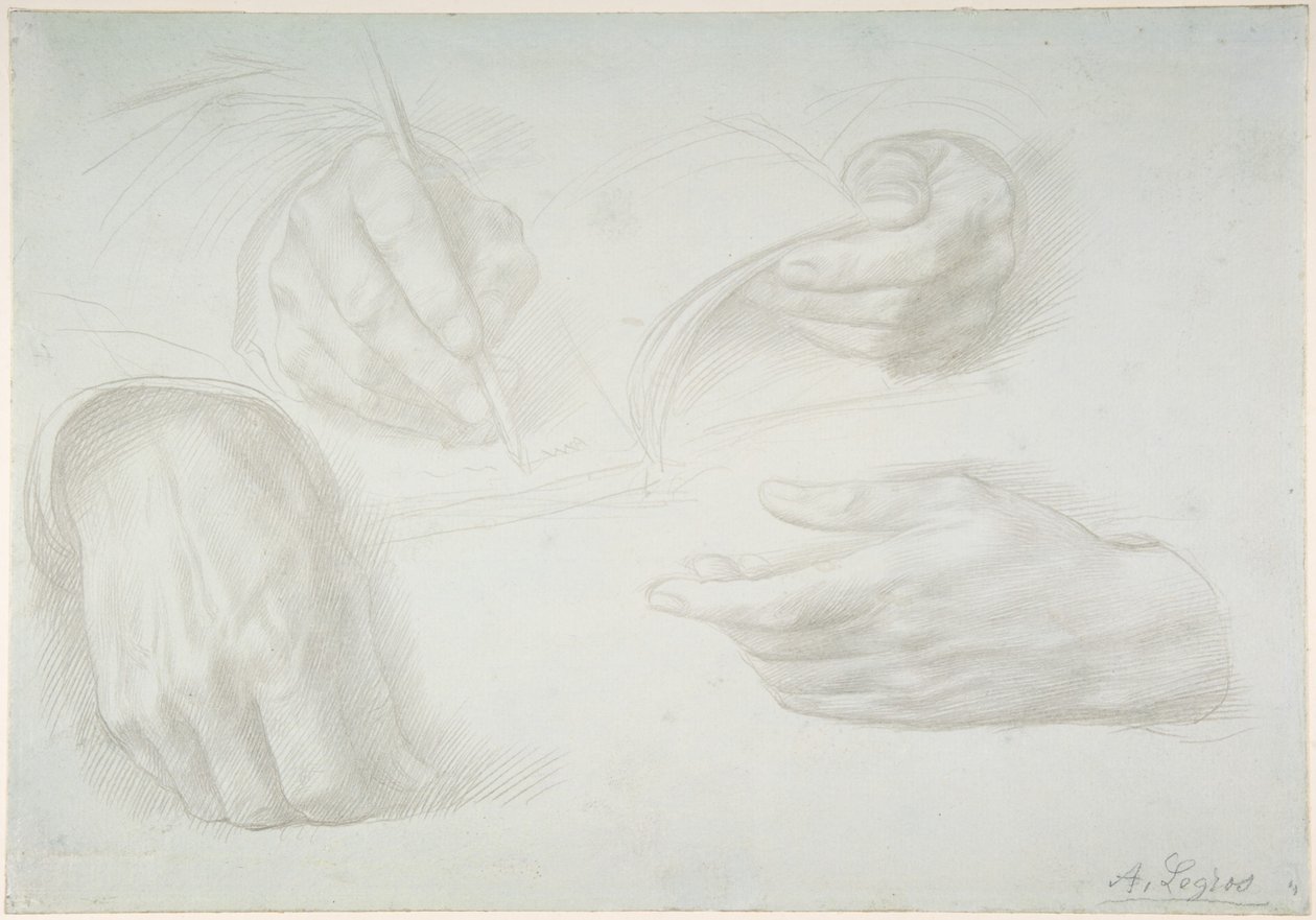 Studies van handen door Alphonse Legros