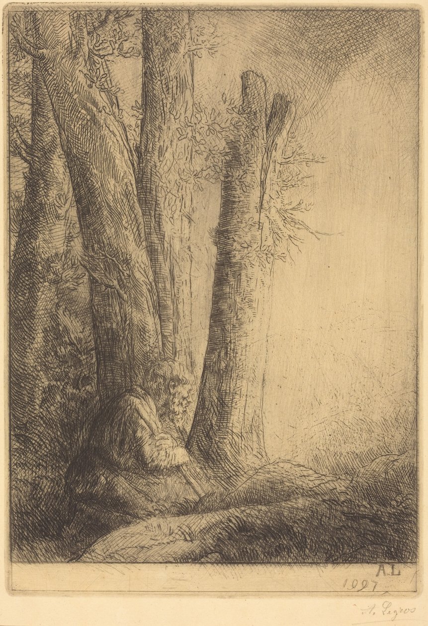 Studie voor De verloren zoon door Alphonse Legros