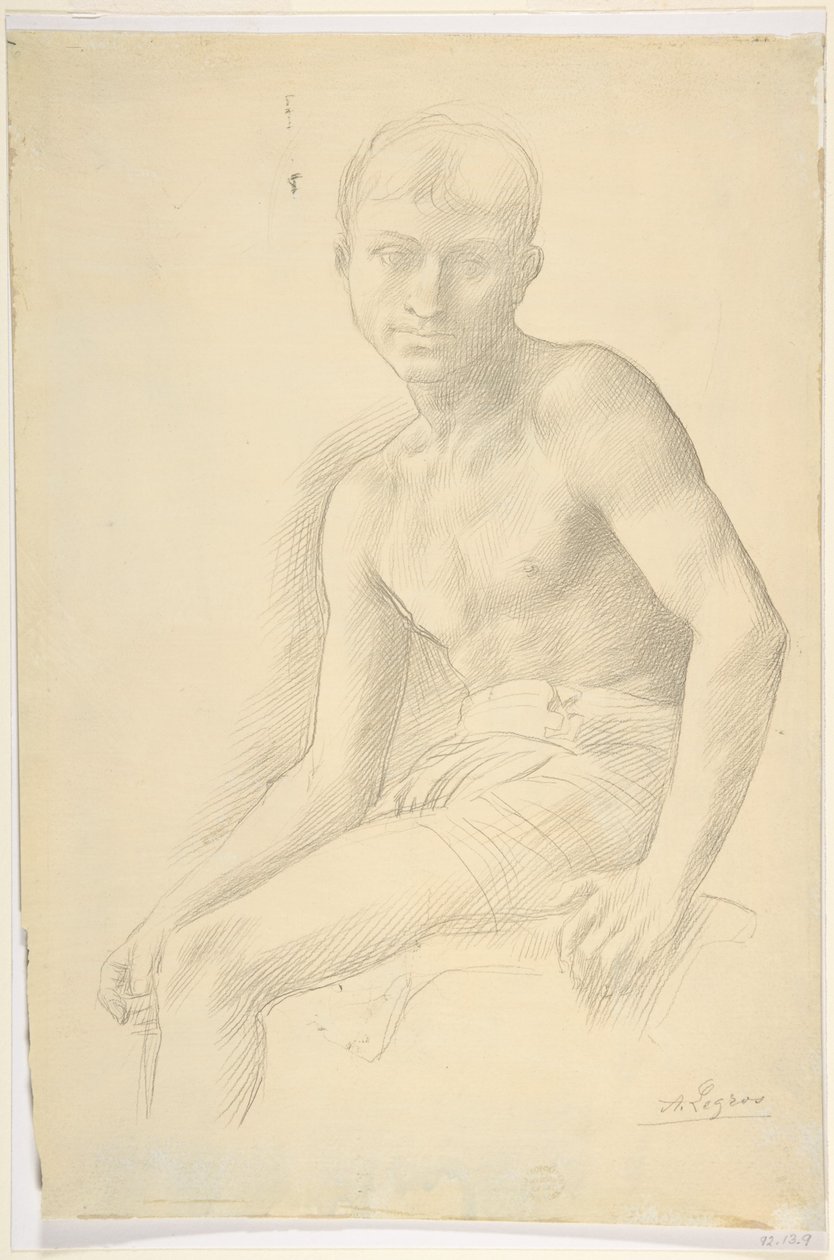 Studie van een figuur door Alphonse Legros