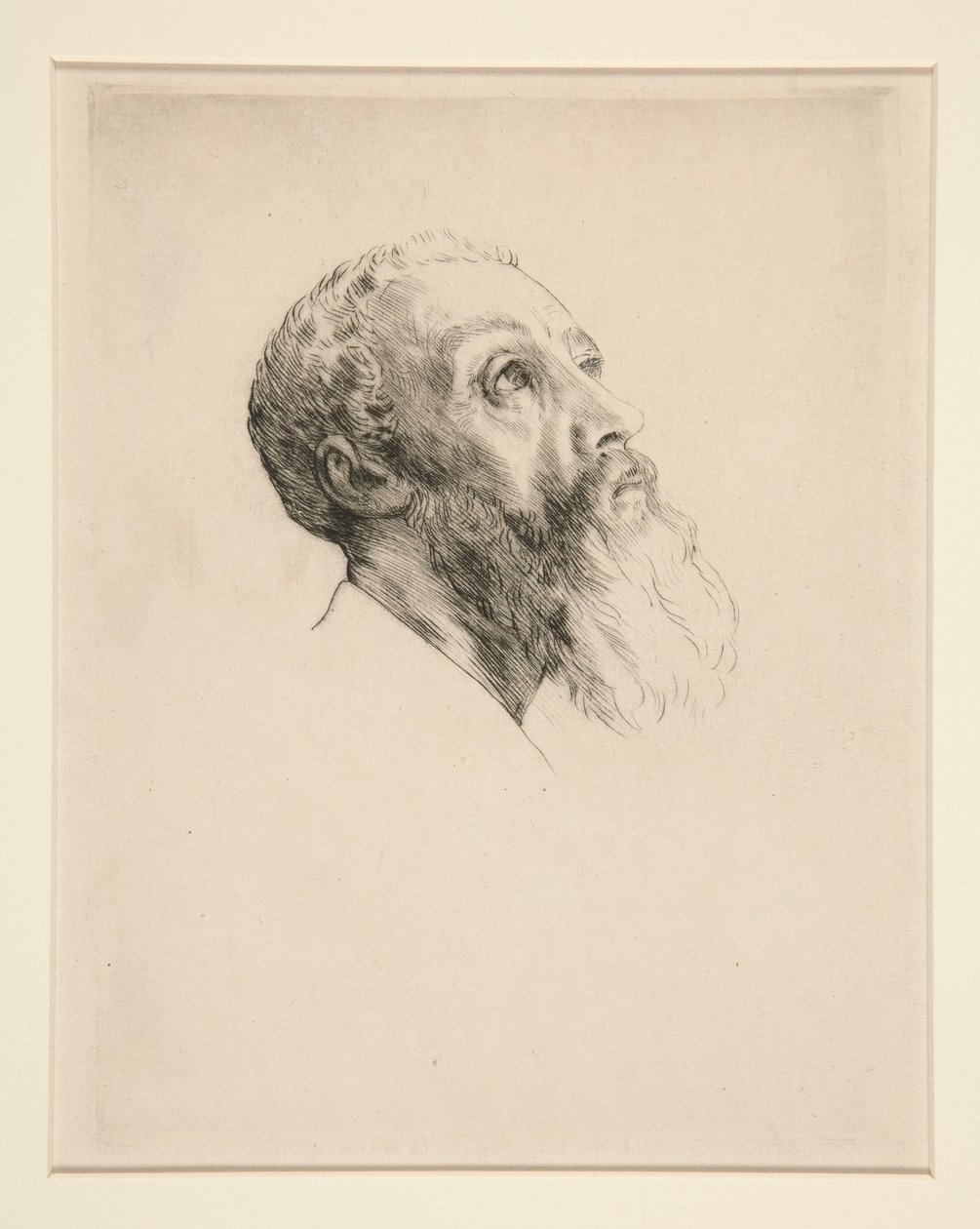 Hoofd van een model door Alphonse Legros