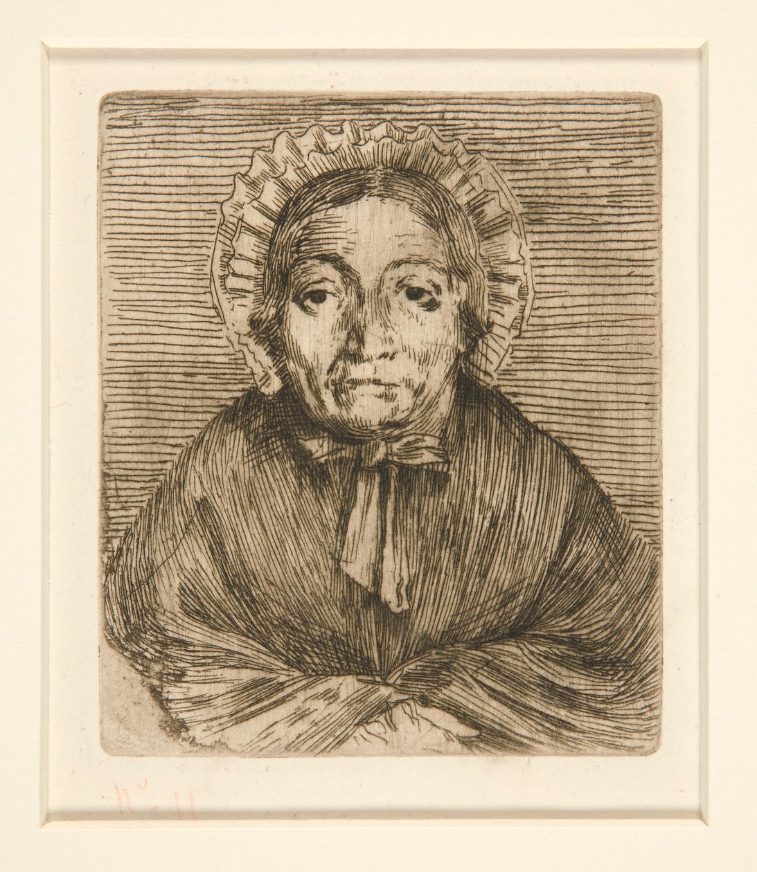 Hoofd van een Oude Vrouw door Alphonse Legros