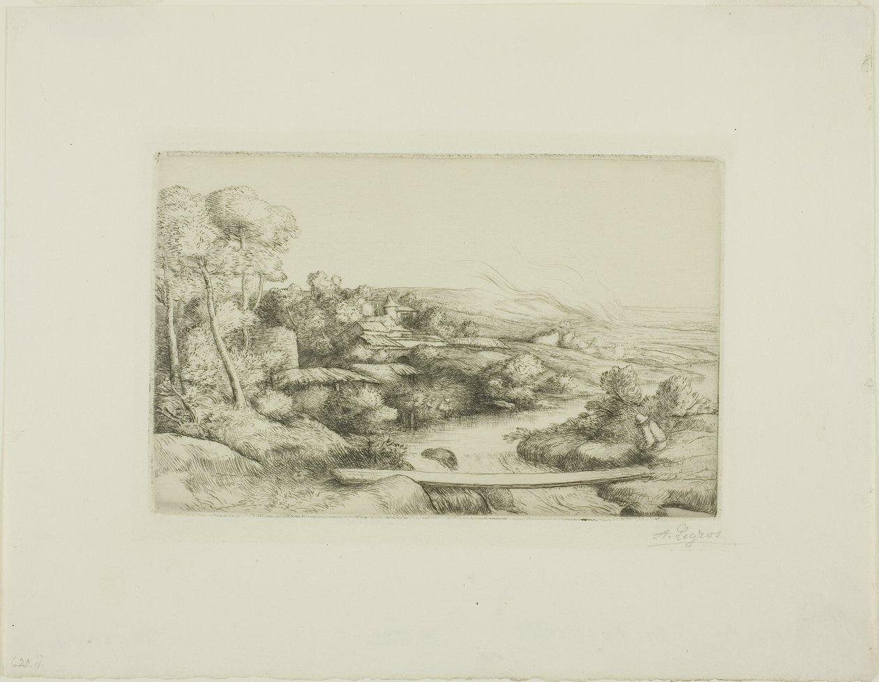 De Voetbrug door Alphonse Legros