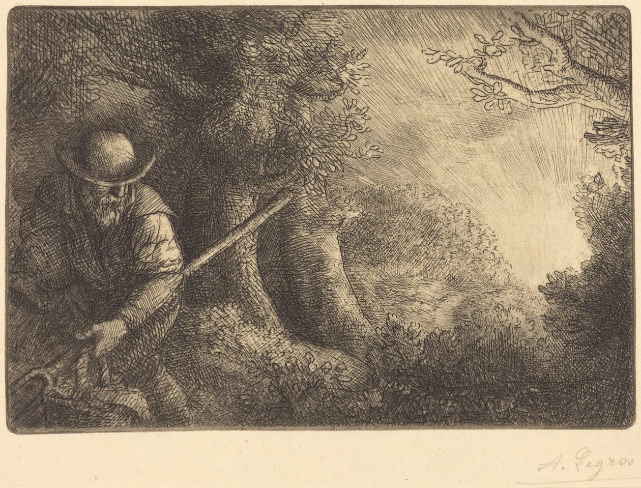 The Gardener (De tuinman) door Alphonse Legros
