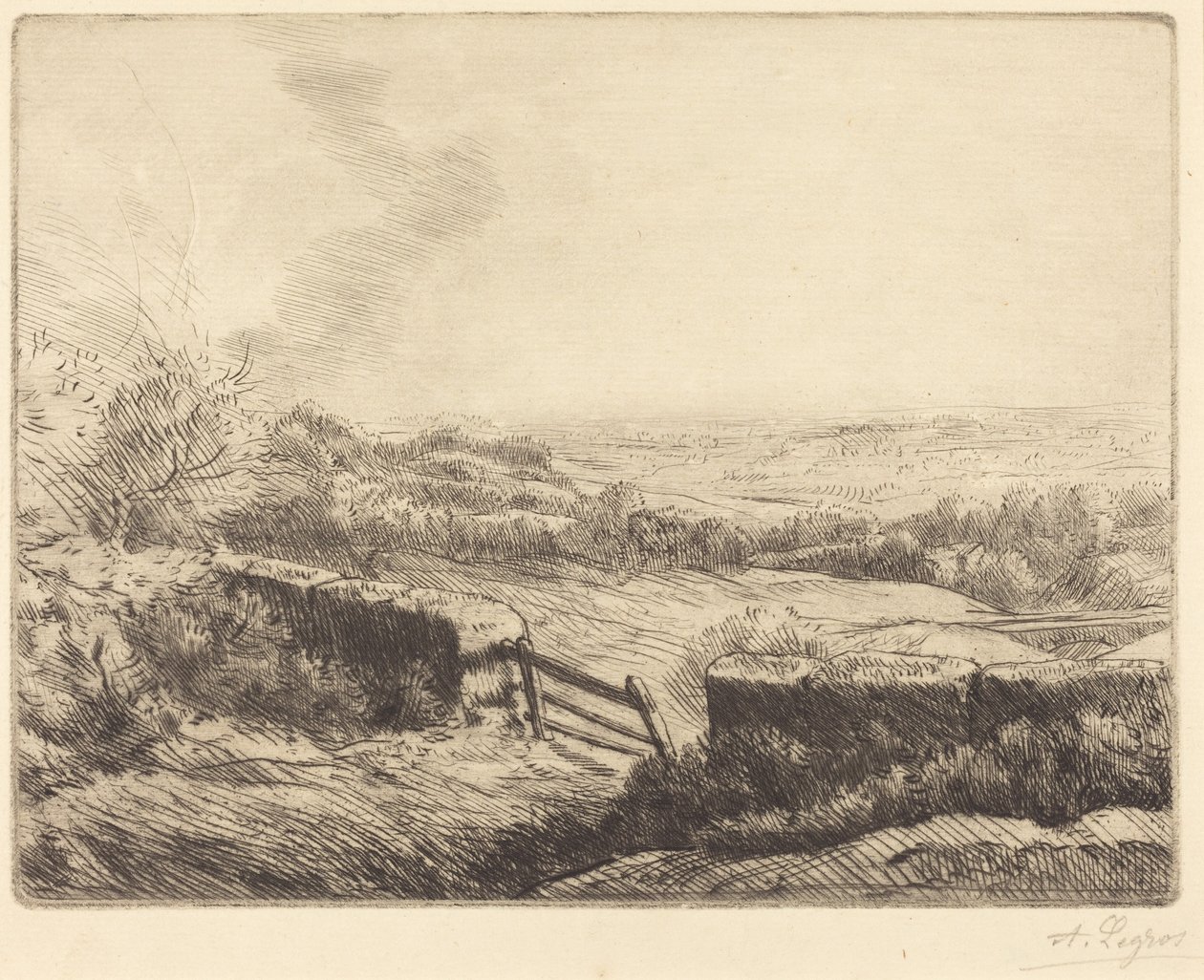 The Gate (De ingang van het veld) door Alphonse Legros