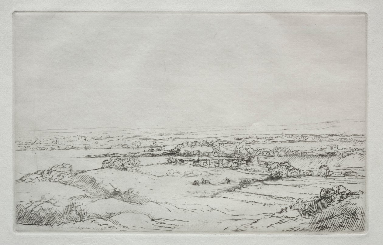 De Weide bij het Meer door Alphonse Legros