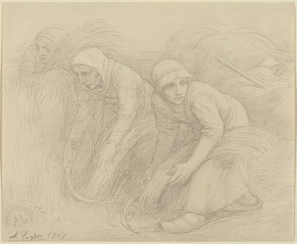 De maaiers door Alphonse Legros