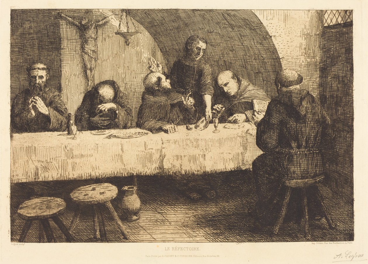 De refter (Le refectoire) door Alphonse Legros