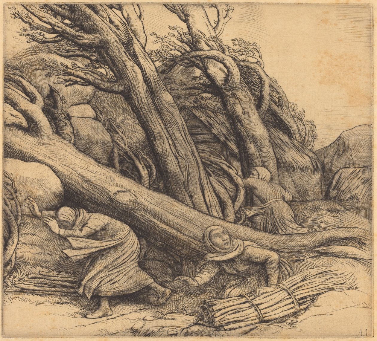 Tornado (De tyfoon) door Alphonse Legros