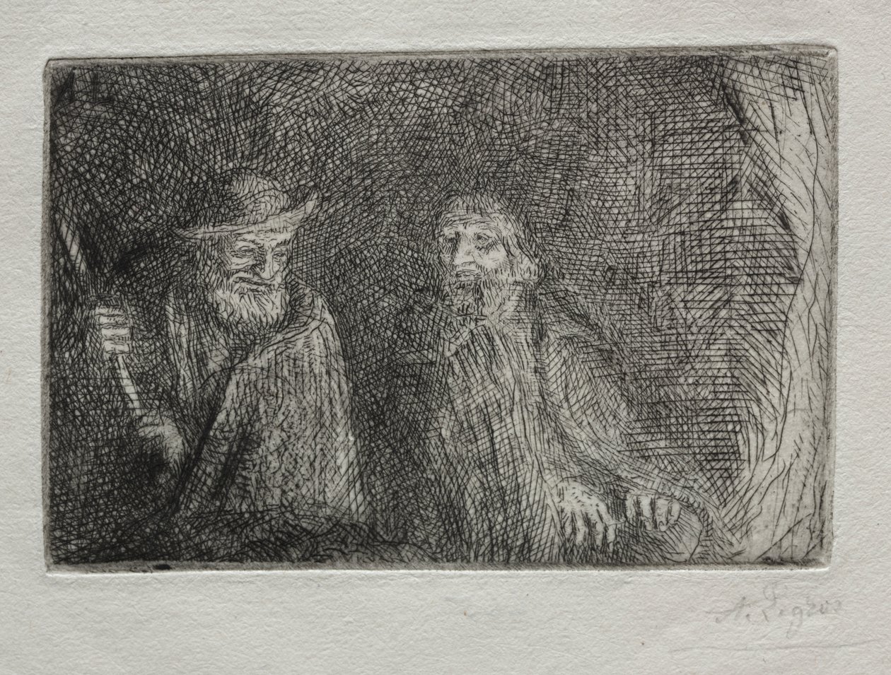 Twee herders (Les Deux Bergers) door Alphonse Legros