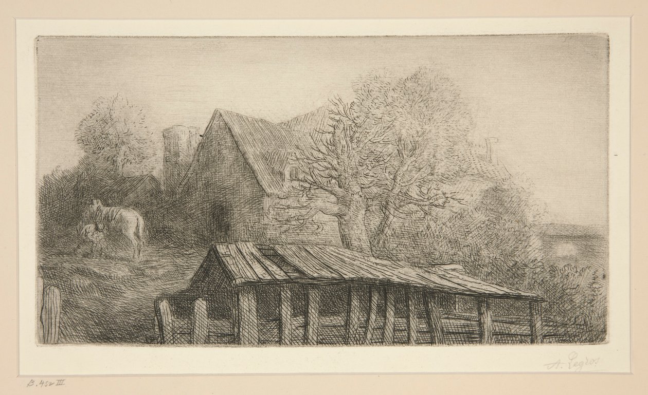 Een oude herberg door Alphonse Legros