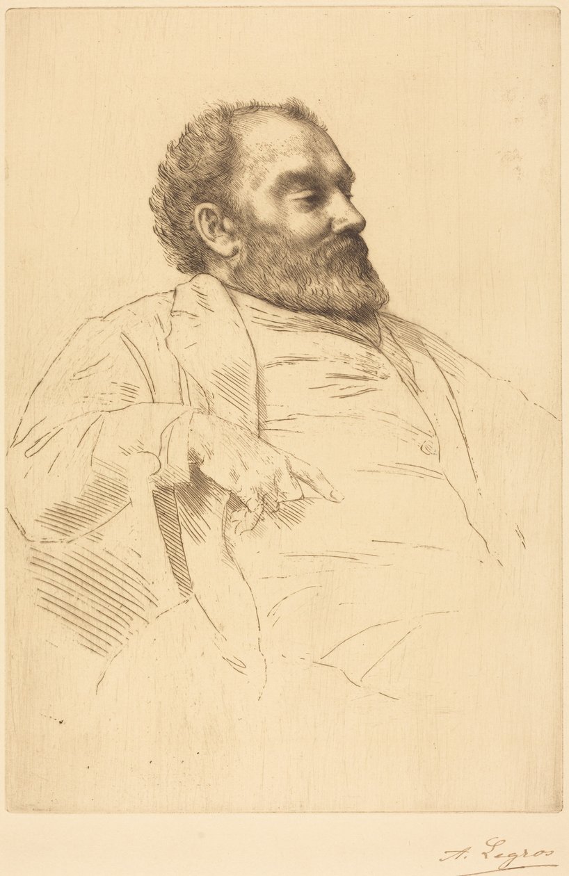 Val Prinsep, R.A. door Alphonse Legros