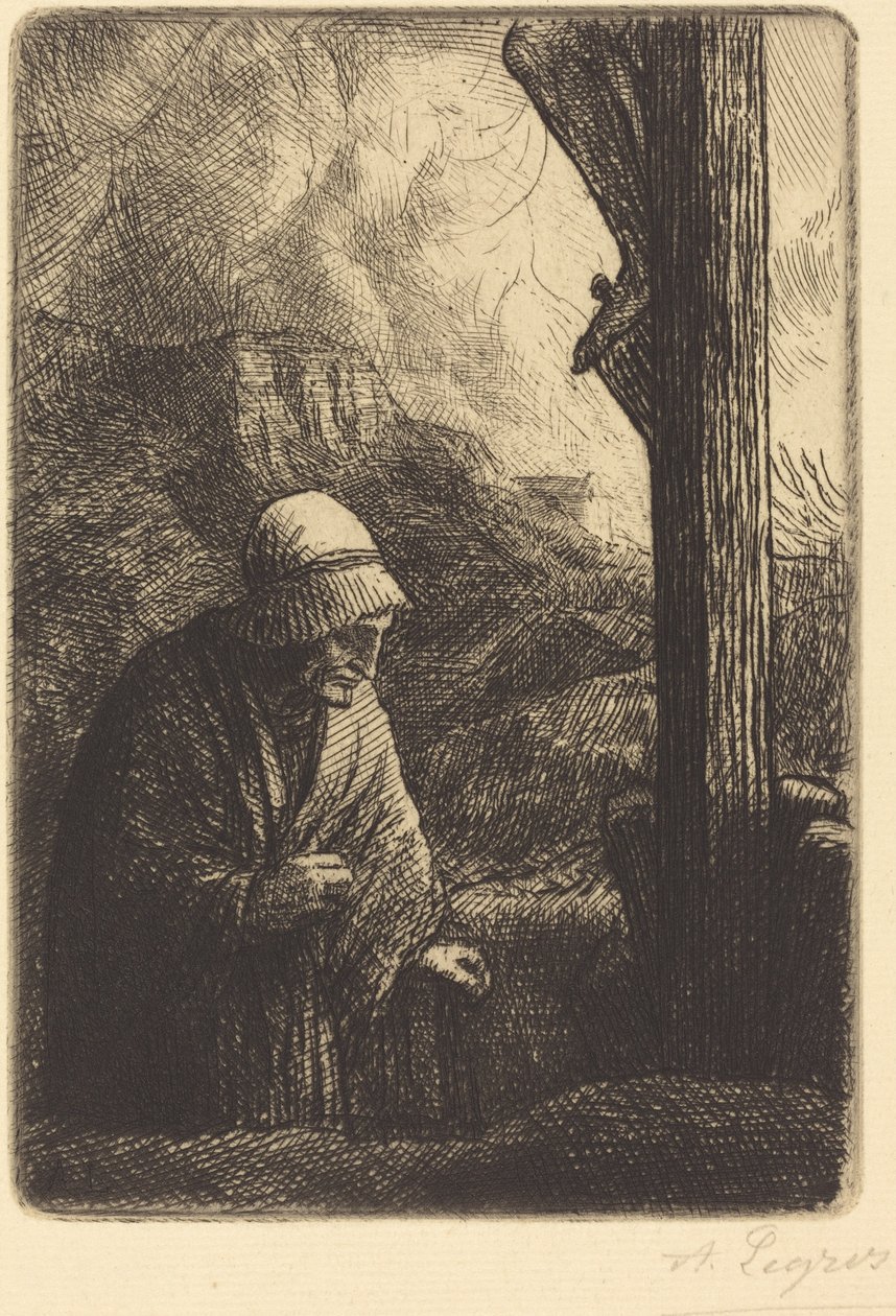 Vrouw aan de Voet van het Kruis door Alphonse Legros