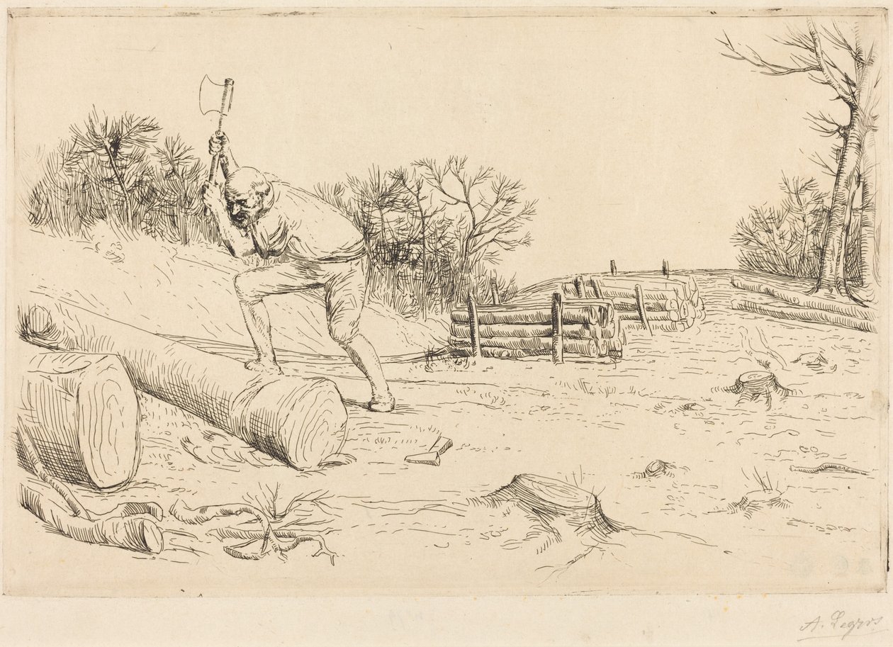 De houthakker door Alphonse Legros