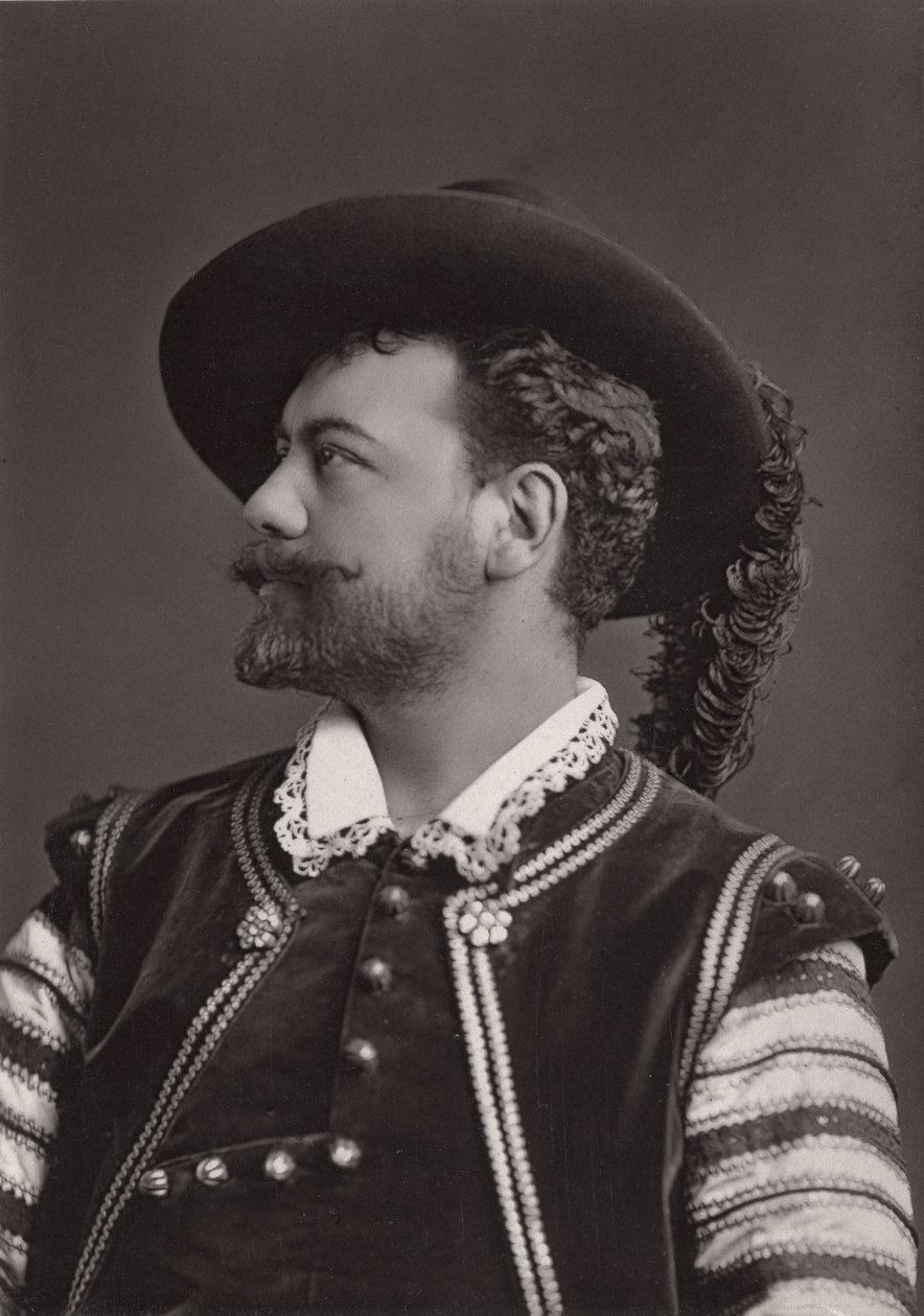 Portret van Victor Maurel (1848-1923) Franse bariton als Don Giovanni van Mozart - fotografie door Alphonse Justin Liebert (1827-1914) door Alphonse Liebert