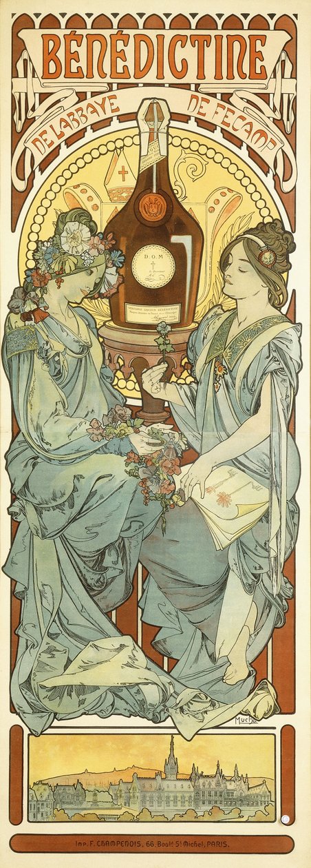 Benedictijn, 1898 door Alphonse Mucha