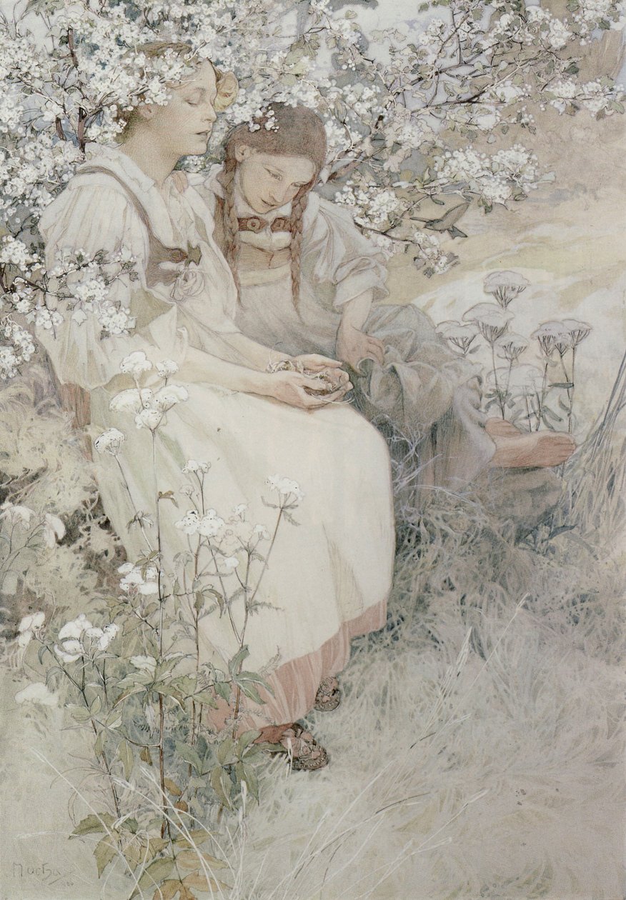 Zalig zijn de reinen van hart: want zij zullen God zien door Alphonse Marie Mucha