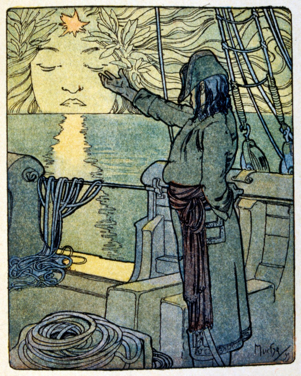 Illustratie door Alphonse Mucha voor het boek 