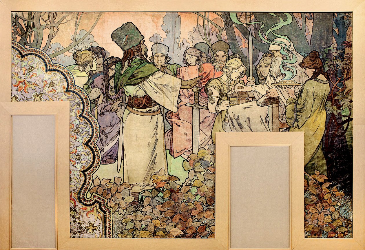 Muurschildering voor de Wereldtentoonstelling van 1900 door Alphonse Mucha