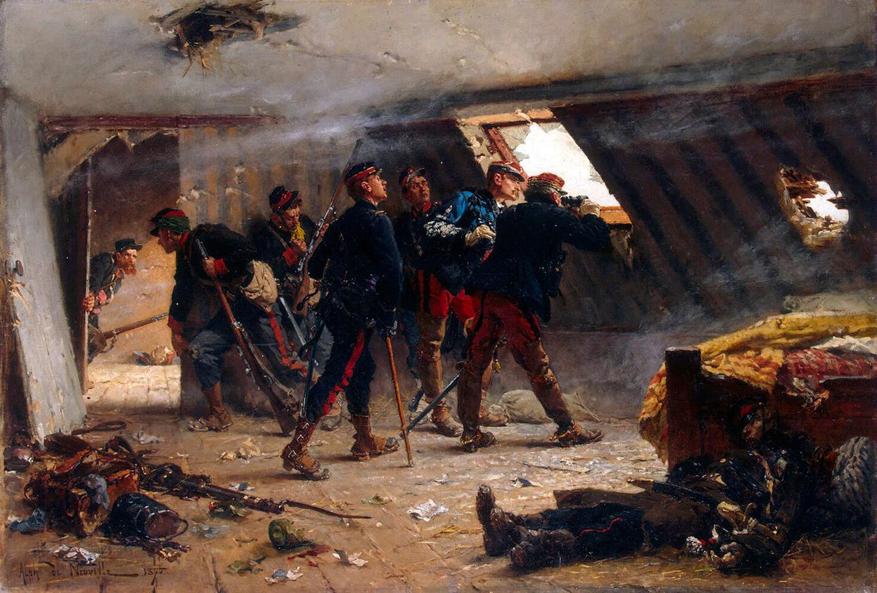 Scène uit de Frans-Duitse Oorlog, 1875 door Alphonse Marie Neuville de