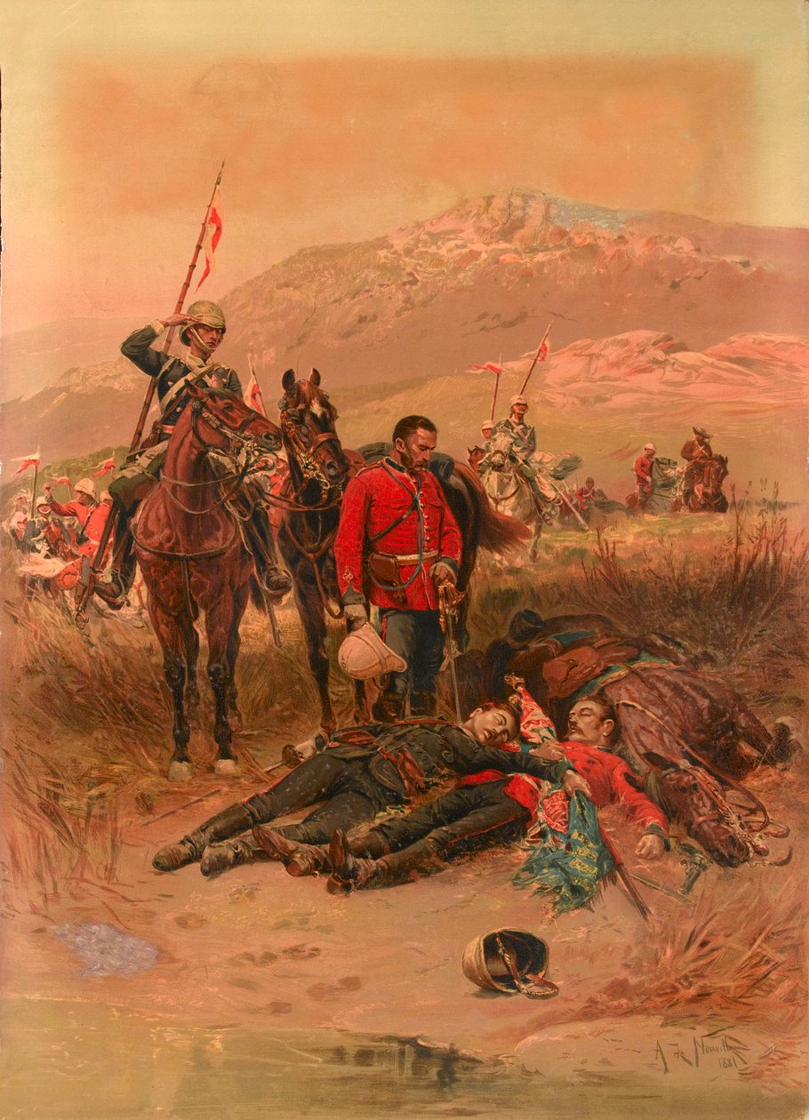 Laatste slaap van de dapperen, Isandlwana, Zulu Oorlog door Alphonse Marie de Neuville