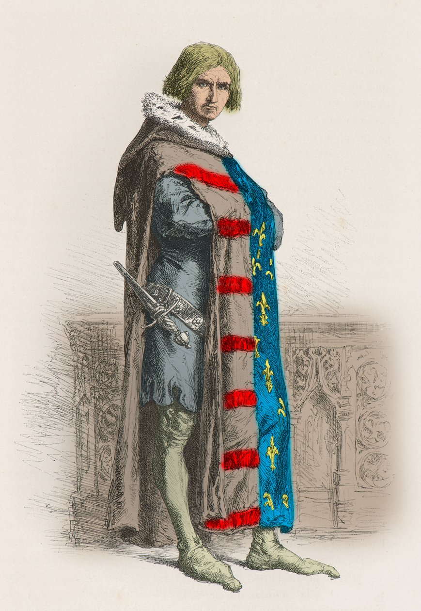 Portret van Etienne Marcel, prevot des marchands de Paris (Gravure) door Alphonse Marie de Neuville