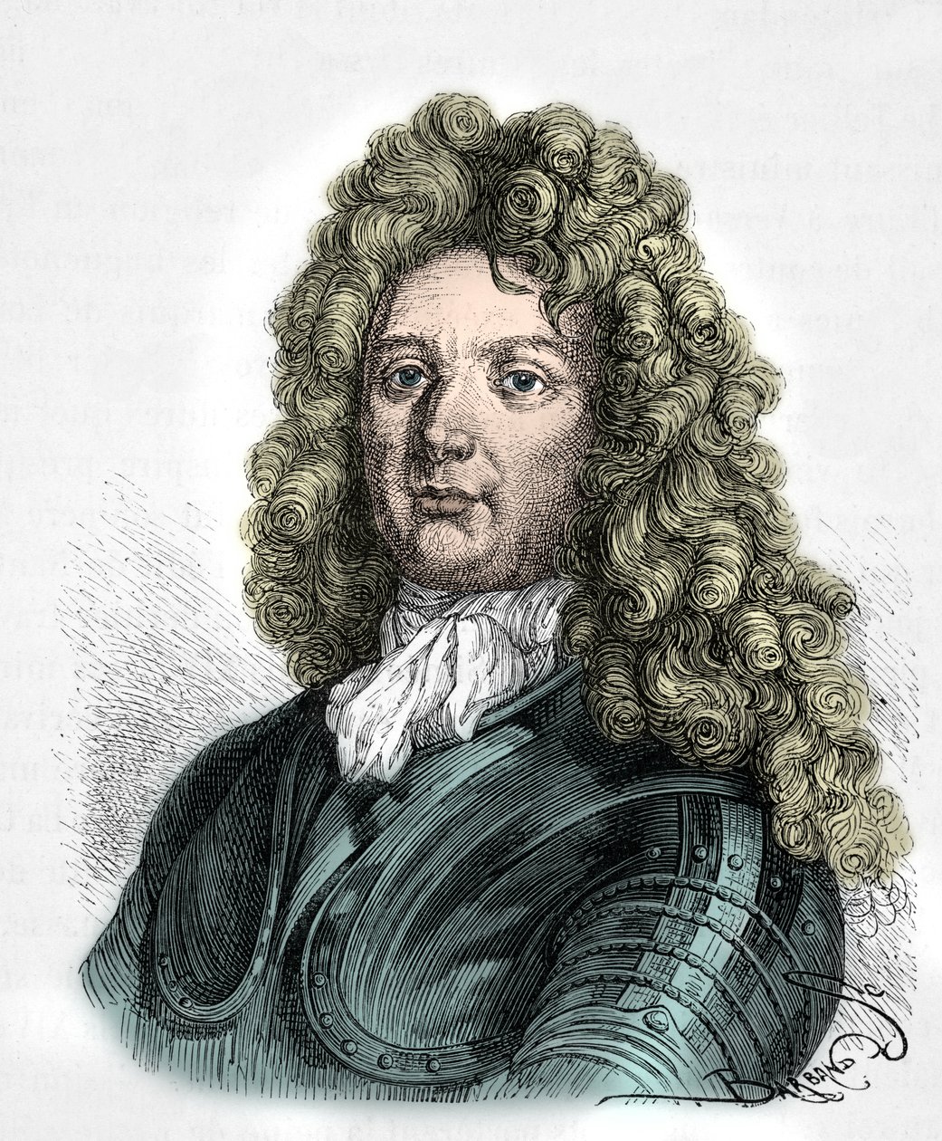 Portret van Sebastien Le Prestre, Markies van Vauban (Gravure) door Alphonse Marie de Neuville