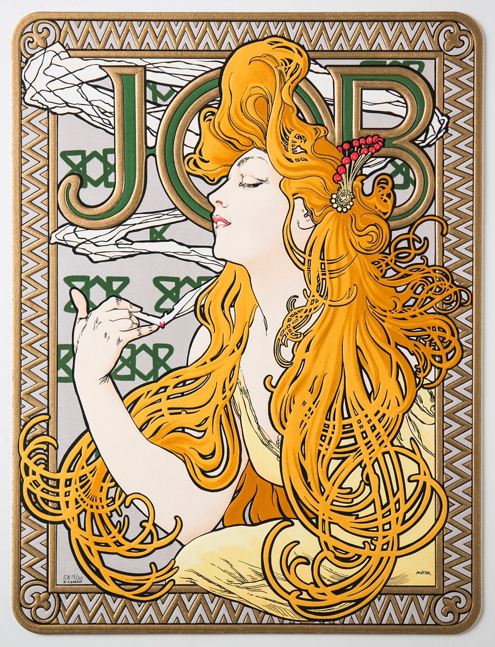 Reclameposter voor het tissuepapier Job, 1897 door Alphonse Mucha