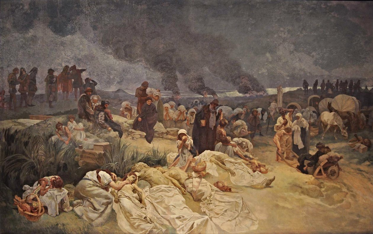 Petr Chelcicky bij Vodnany De cyclus De Slavische Epiek door Alphonse Mucha