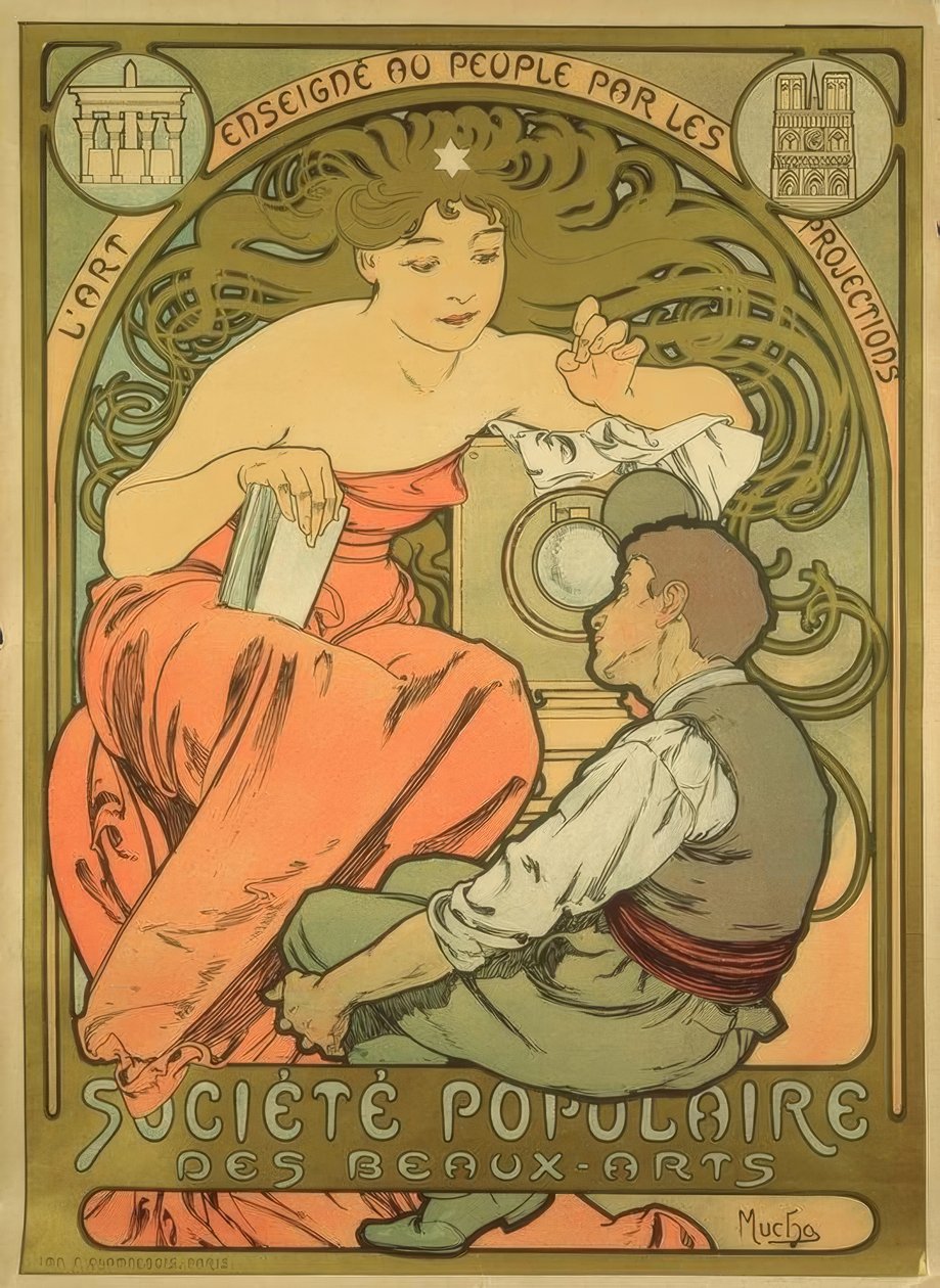Populaire Vereniging voor Schone Kunsten door Alphonse Mucha