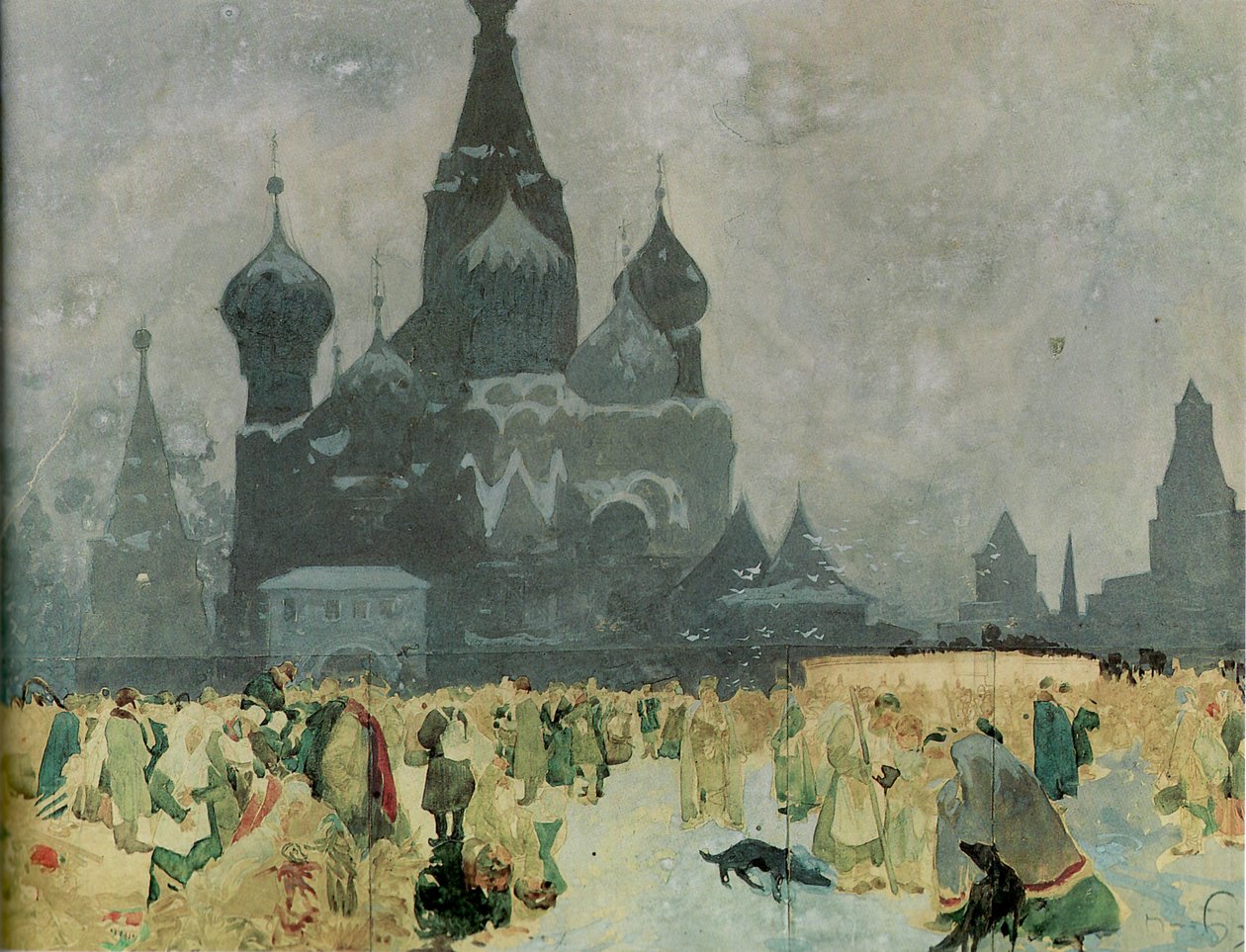De Emancipatie van de Russische Lijfeigenen Studie voor Het Slavische Epos, 1914 door Alphonse Mucha