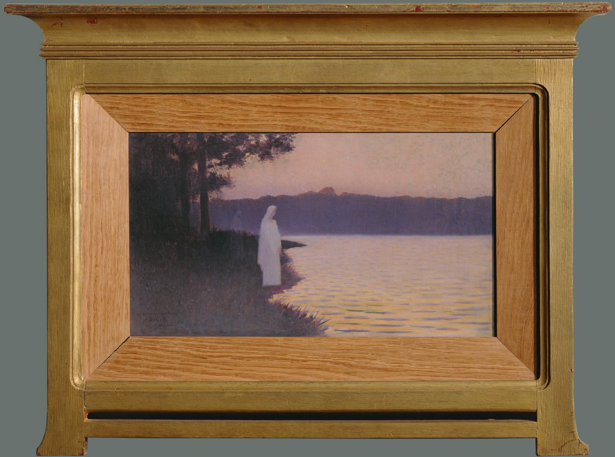 Stilte van het water (schilderij op doek) door Alphonse Osbert